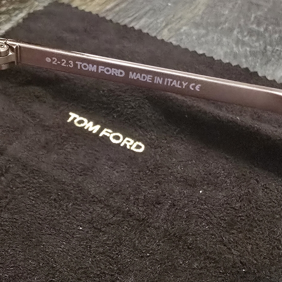 Tom Ford Women's Sunglasses - Black with White Accents - Picture 3 of 4